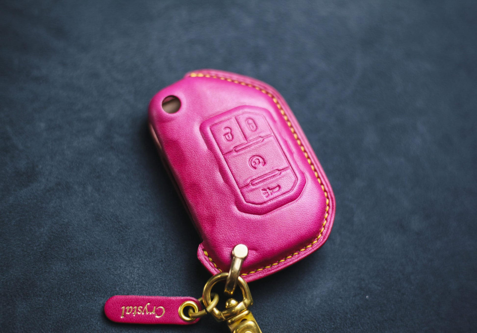 Pink Cute Cover For Wrangler Grand Cherokee Wagoneer Gladiator Renegade 2020 2021 2022 Leather Key Cover Remote Holder Rubicon Sahara JK JL
