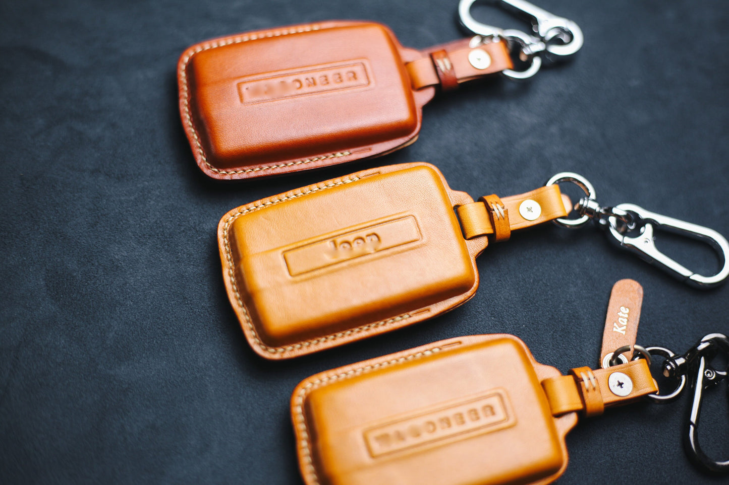 For Renegade 2015 2016 2017 2018 Leather Key Fob Cover Fiatt 500X Dodgee Grand Cherokee L Ramm Wagoneer 2021 2022 Wrangler Rubicon Sahara