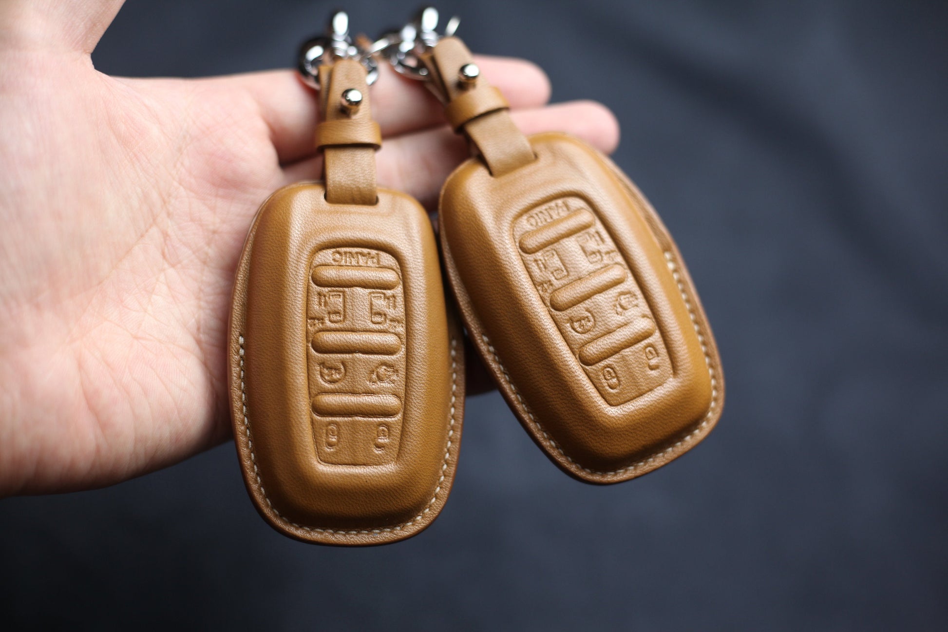 3/4/5/6/7 Buttons Chryslerr Key Fob Cover Pacifica 2017 2018 2019 2020 Voyager 2021 2022 2023 Leather Case Holsters Chryslerr Accessories
