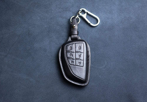 For 2024 Chevy Key Fob Cover Case Leather 2021 2022 Yukon Xl 2023 Denali Chevy Tahoe Suburban Remote Case Holder Keychain Lanyard