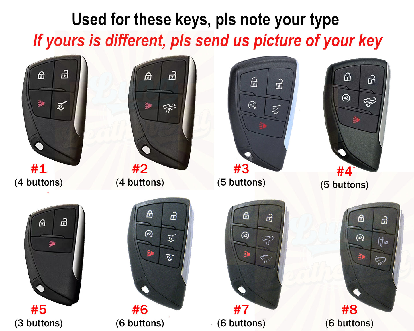 Cute Key Cover Fob Case For 2023 Chevy Corvette Suburban Tahoe for Cadillacc CT4 CT5 2021 2022 G-M-C Yukon XL Denali Hummeer Ev Suv Pickup