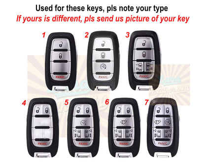 4/5/6/7 Buttons Key Chryslerr Voyager Key Cover For Pacifica Fob Minivan Keyless Case Chryslerr 300 Key Case Keyless Holder Keychain Lanyard