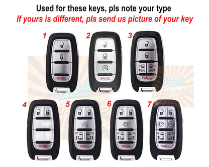 For Chryslerr Pacifica Key Fob Cover Minivan Keyless Case Chryslerr 300 Key Case Voyager 2020 2021 2022 2023 Keyless Holder Keychain Lanyard