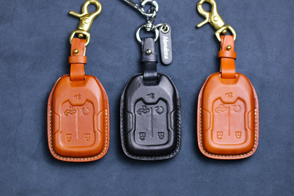 Cover Fit For Acadia Denali Key Fob Case G.M.C AT4 2020 2021 2022 Smart Remote Case Yukon Trim Sle Slt Sierra Denali Ultimate Keyless Case