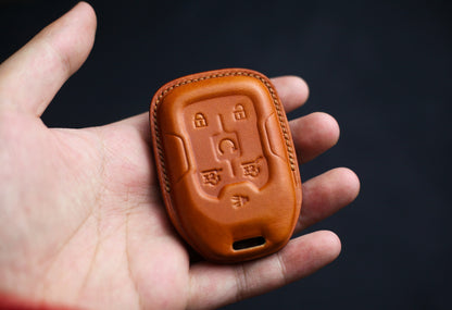 For 2025 Canyon AT4X Key Fob Cover Elevation 2022 2023 2024 Smart Remote Case Yukon XL Denali Ultimate Sierra 1500 Pickup Truck Remote Case