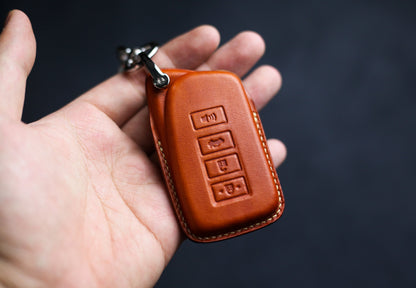 Cover Lexuss Nx Gx Ls Lc Ux Es Lx 600 LC 500 LS 500 LS 600 U 200 Es 350 Rx 350 Rz450e Leather Key Fob Cover Case Keychain Remote Fob Holder