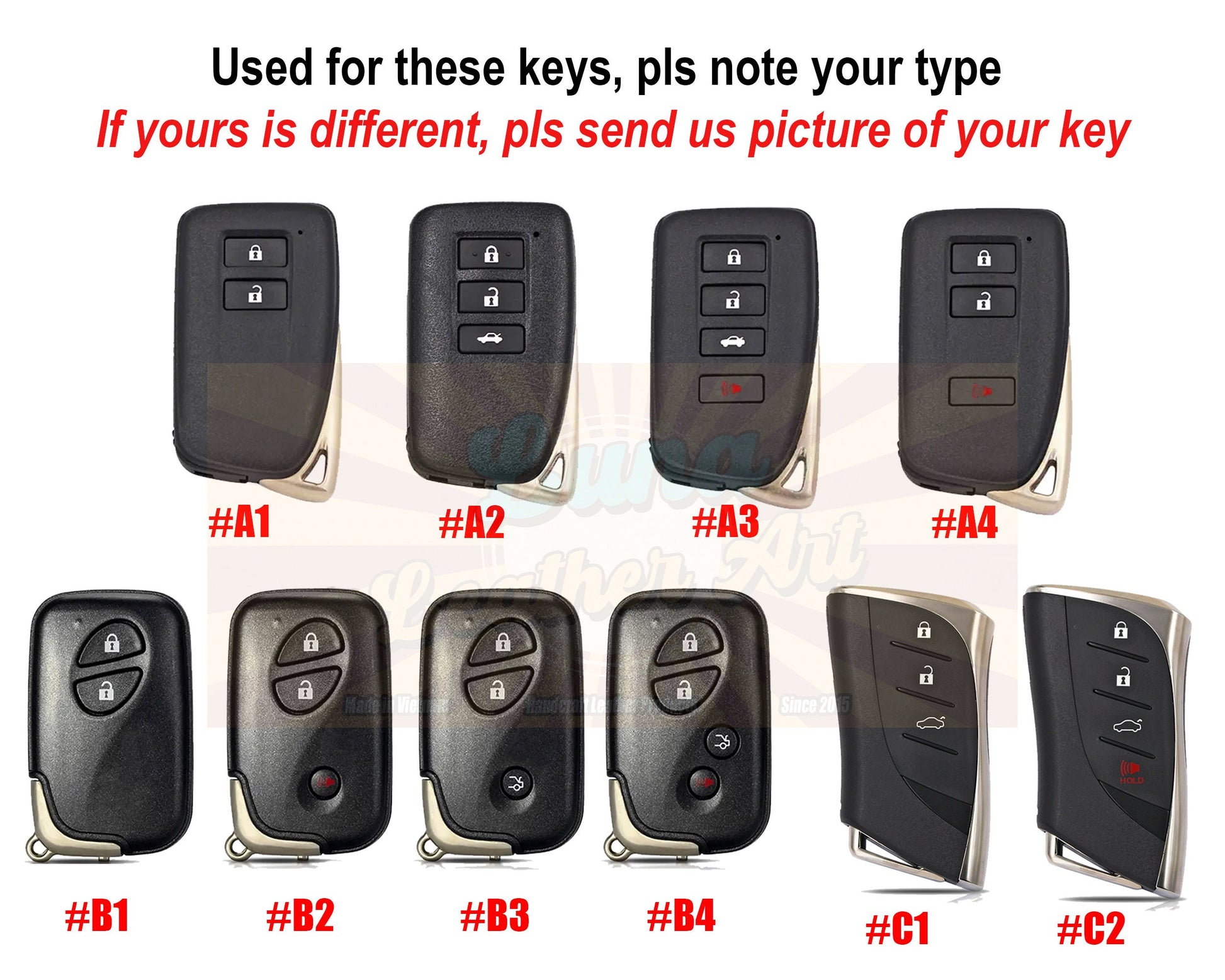 Cover Lexuss Nx Gx Ls Lc Ux Es Lx 600 LC 500 LS 500 LS 600 U 200 Es 350 Rx 350 Rz450e Leather Key Fob Cover Case Keychain Remote Fob Holder