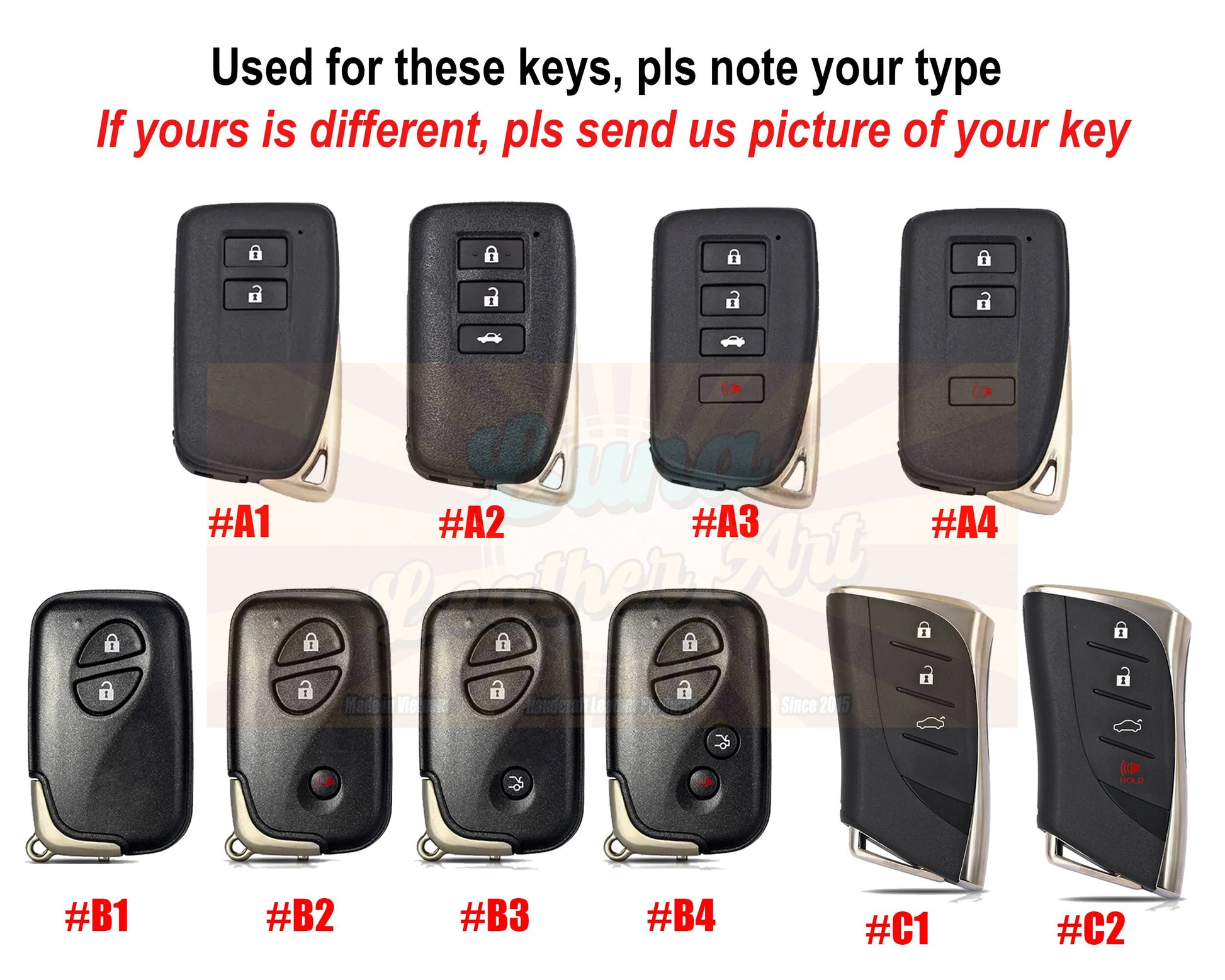 Fob Cover For Rx350 LS LX Lc Ux Nx Gs Rx Es Gx Rc Is Hs Remote Leather Key Fob Cover Case Rfc Ls600 Lx570 Sport Keychain Remote Holder