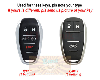 For 2021 2022 Alfaa Giulia Stelvio Mito Romeo Giulietta 2015 2019 2020 Leather Key Fob Cover Case Keychain Keyless Remote Holder Accessories