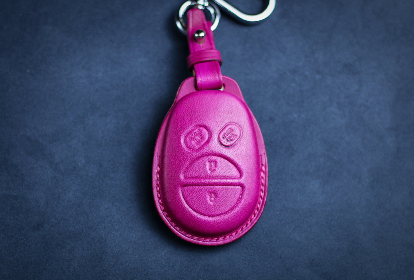 For Tundra Tacoma 2017 2018 2019 2020 2021 2022 TRD Pro Key Fob Cover Case Leather Toyotas Accessories Keychain Smart Remote Keyless Holder