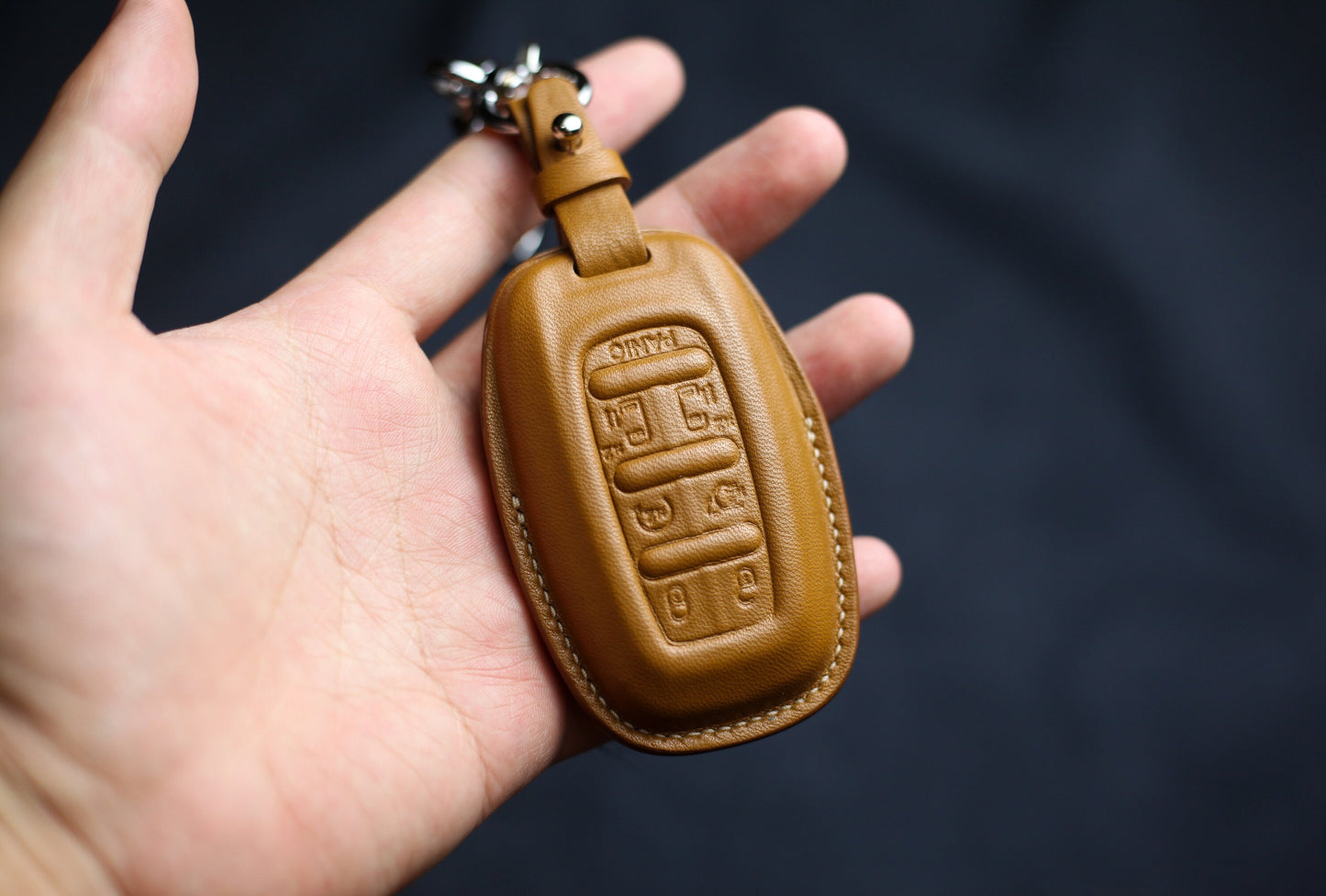 For Chryslerr Pacifica Key Fob Cover Minivan Keyless Case Chryslerr 300 Key Case Voyager 2020 2021 2022 2023 Keyless Holder Keychain Lanyard