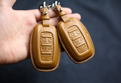 For Chryslerr Pacifica 2017 2018 2019 2020 Chryslerr Voyager 2021 2022 2023 Remote Leather Key Fob Cover Case Holsters Chryslerr Accessories