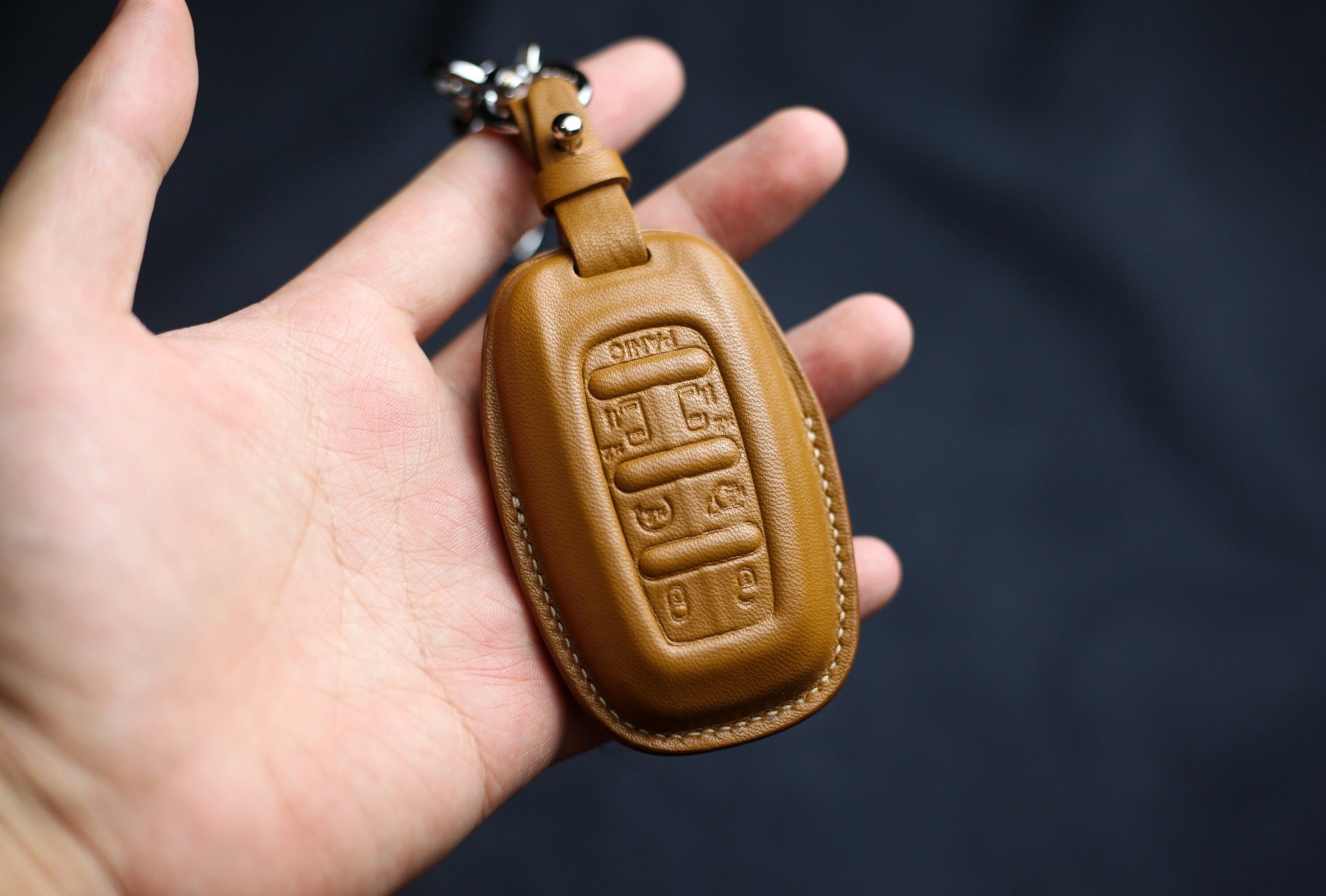 For Chryslerr Pacifica 2017 2018 2019 2020 Chryslerr Voyager 2021 2022 2023 Remote Leather Key Fob Cover Case Holsters Chryslerr Accessories