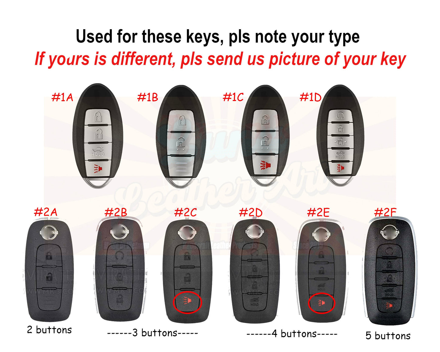 For Nissans Pathfinder Rogue Kicks Ariya Z GT Xtrail Frontier Titan Key Fob Cover Case Keyless Remote Holder Leather, Nissans Keychain