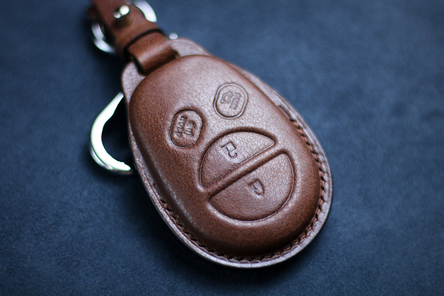 For Tundra Tacoma 2017 2018 2019 2020 2021 2022 TRD Pro Key Fob Cover Case Leather Toyotas Accessories Keychain Smart Remote Keyless Holder