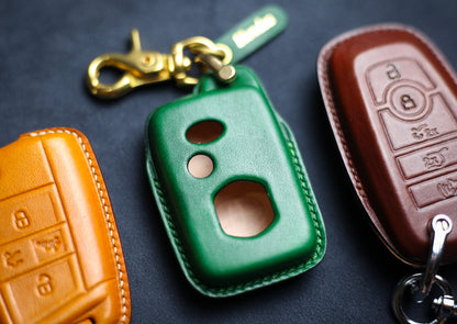 Leather Cover For 2015 Land Cruiser Lc200 2016 Prado 86 Prius Rav4 Avalon Highlander Venza 4Runner Sequoia Key Case Keychain Remote Holder