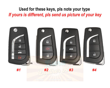 Leather Cover For Flip Key 2015 Camry 70 Prado Prius CHR Clicker Hilux Corolla Key Fob Case Folding Flip Remote Holder Prius Accessories