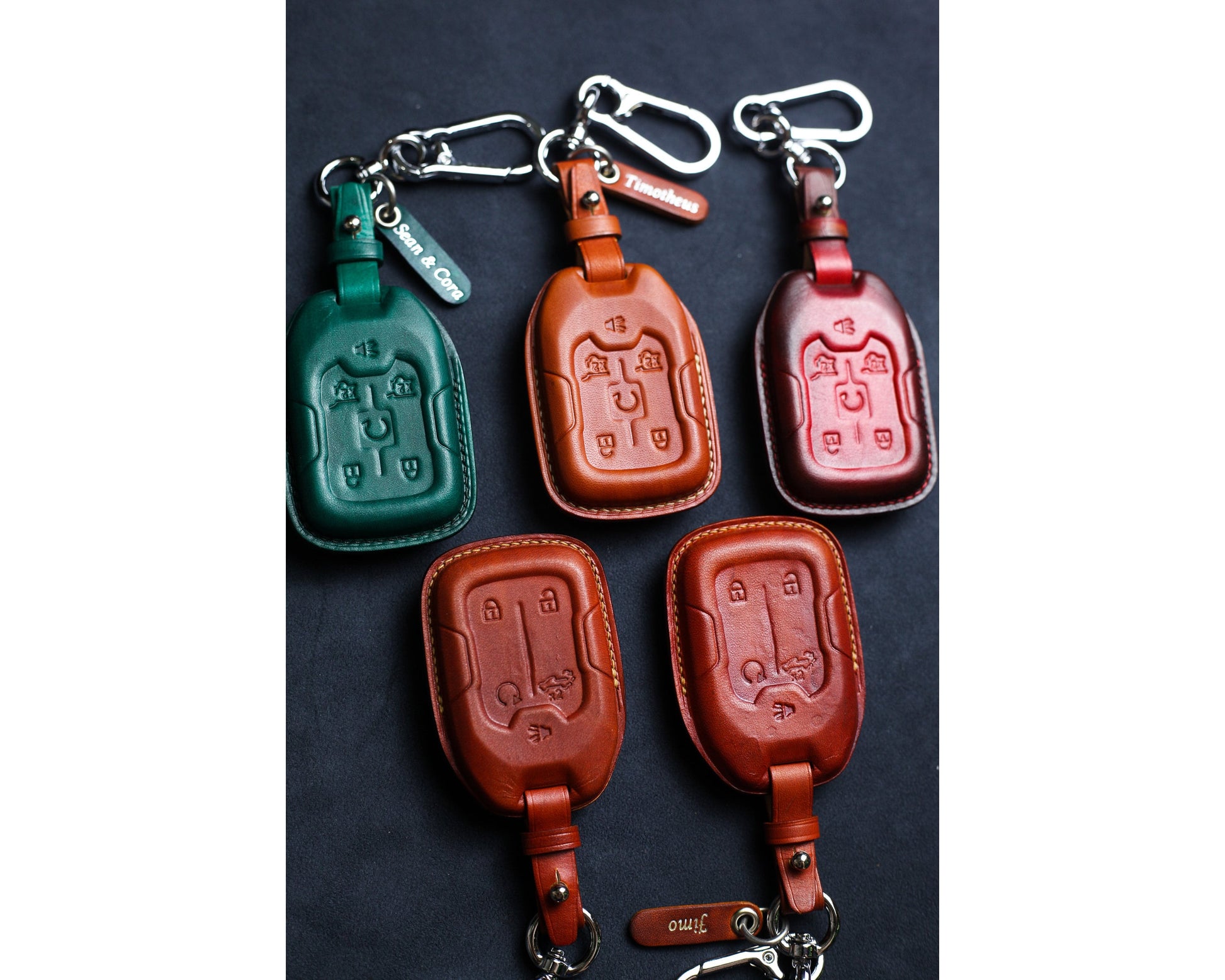 3 4 5 6 Buttons Key Suburban 2021 2022 2023 Fob Cover Terrain Remote Case Leather Yukon XL G-M-C Accessories Keyless Holder Lanyard Name Tag