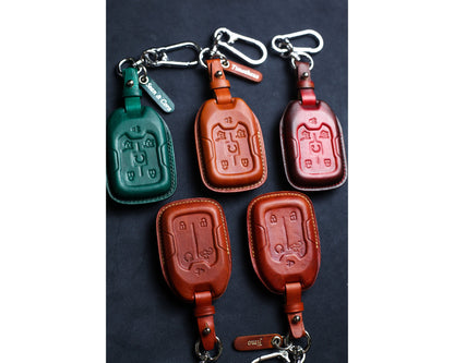 3 4 5 6 Buttons Key Suburban 2021 2022 2023 Fob Cover Terrain Remote Case Leather Yukon XL G-M-C Accessories Keyless Holder Lanyard Name Tag