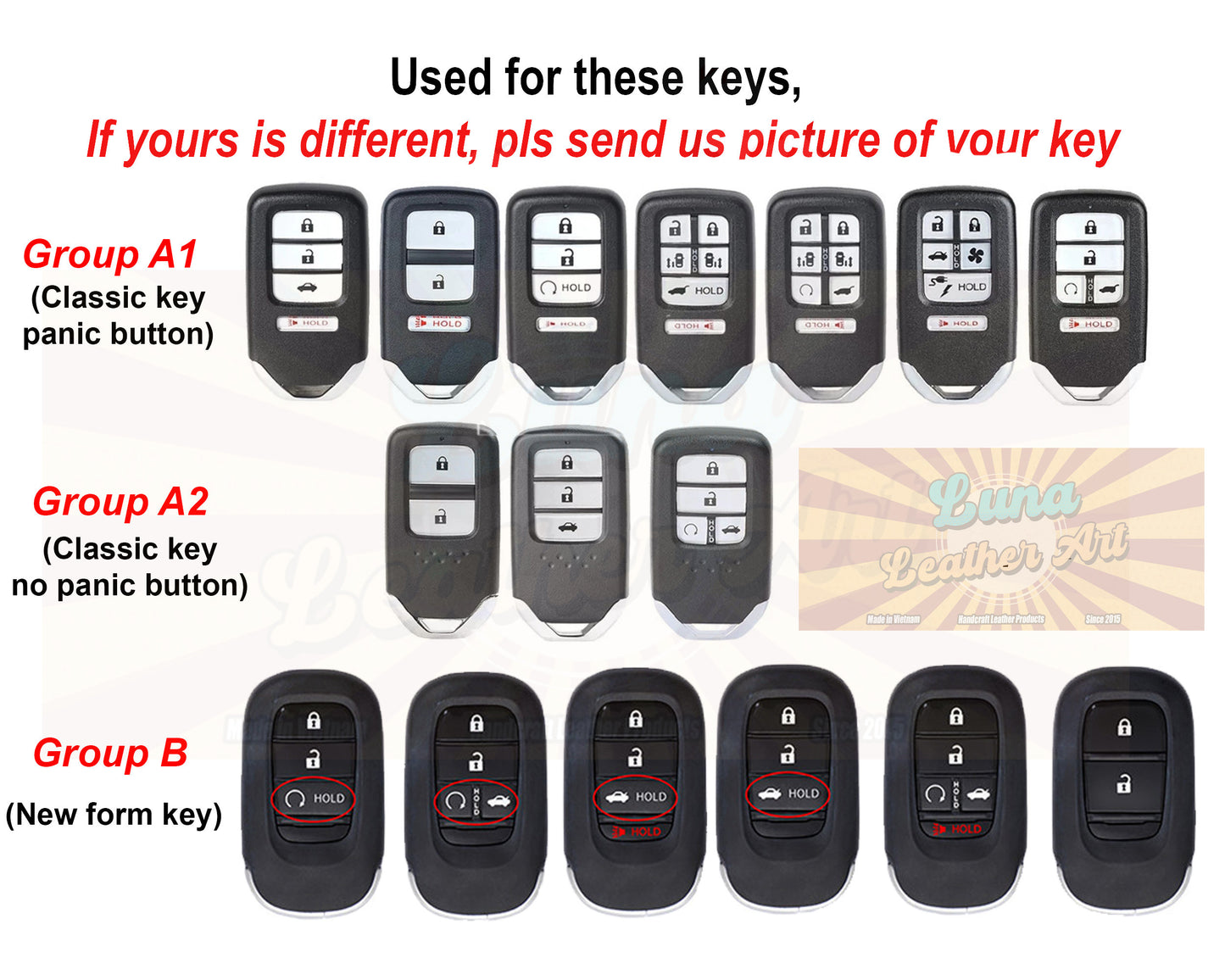 Hondaa Key Fob Cover Leather Case 2024 Accord Ridgeline Civic Vezel 2023 CRV Crider Fit Jade Crad Hrv Insight Pilot Brv Holder Clasp Clip