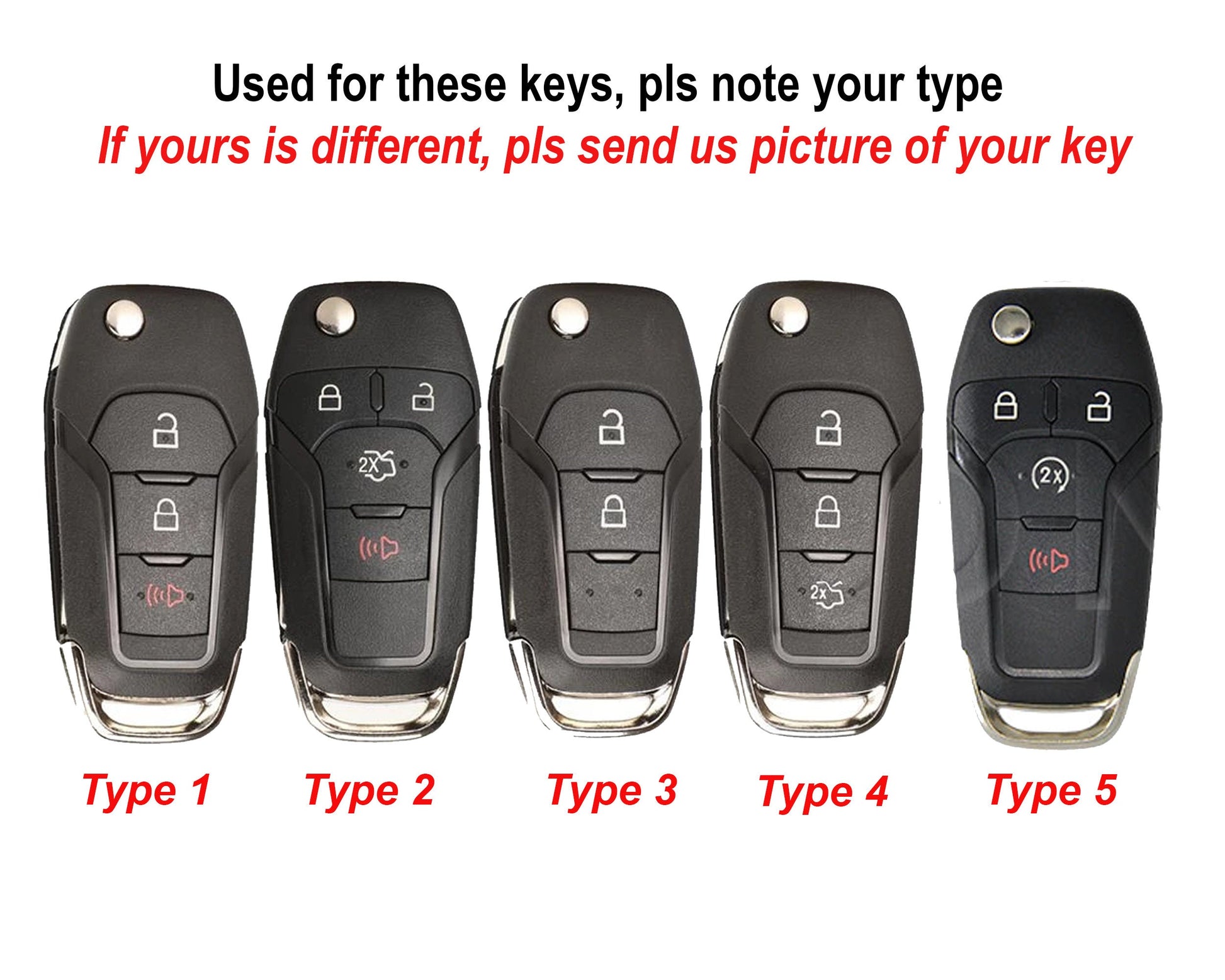 2017 Explorer Maverick Ranger F150 F250 Leather Key Fob Cover Case 2016 Bronco Base Fusion Edge Keyring Keychain Flip Keyless Remote Holder