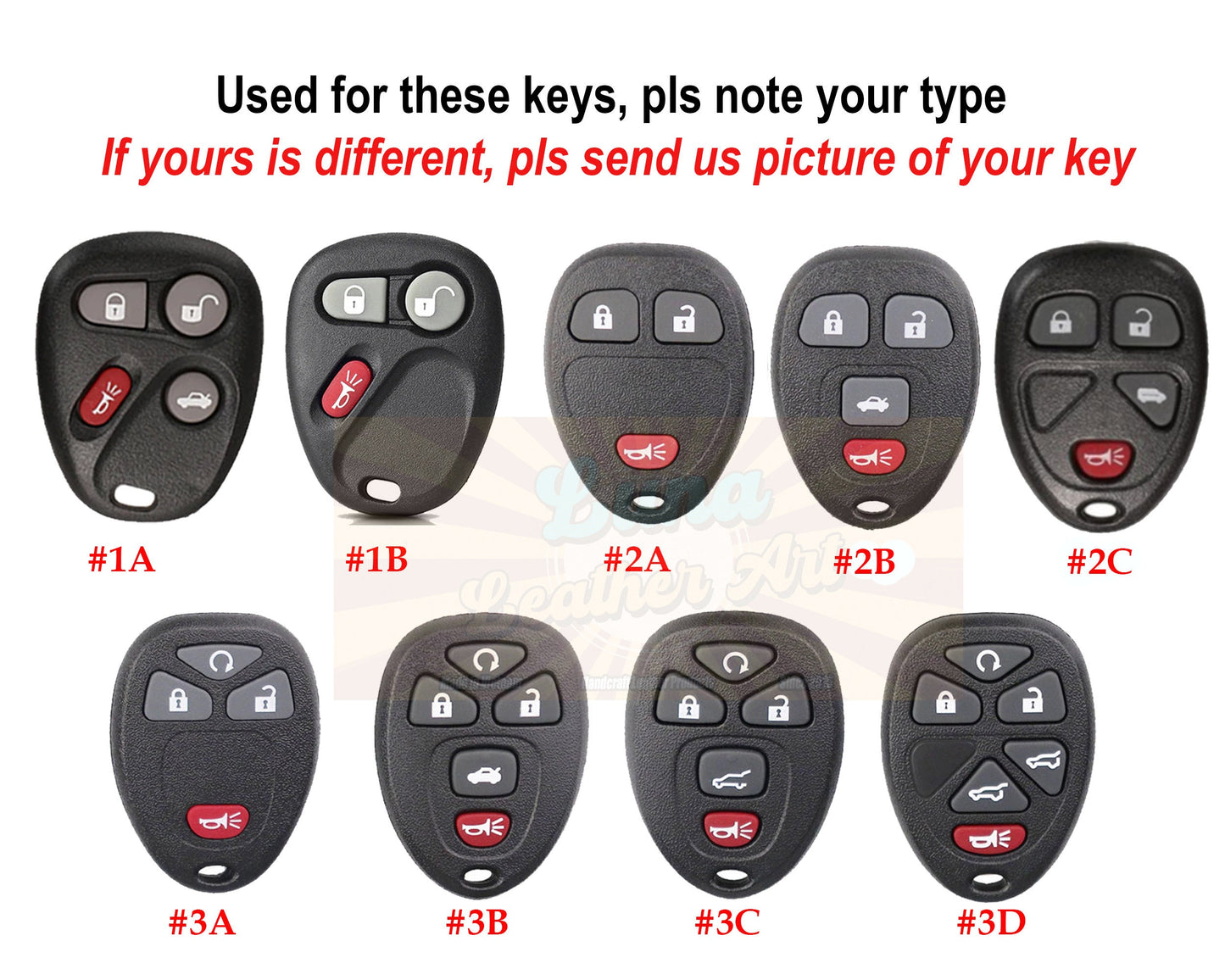 Leather Cover For Buickk Key Fob Enclave Allure Century Enclave LaCrosse LaSabre Lucerne Rainier Tarraza 2008 2009 2010 Denali Accessories