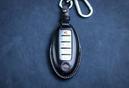 Cover For 2023 2022 Nissans Infinitis Leather Key Fob Nissan Pathfinder Xtrail Altima Armada Kicks Qashqai Rogue Remote Nissaan Accessories