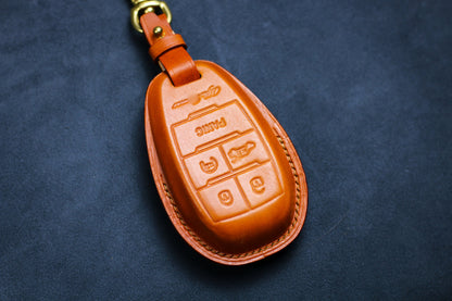 For 2021 2022 Alfaa Giulia Stelvio Romeo Mito Giulietta 2016 2017 2018 2019 2020 Leather Key Fob Cover Case Keychain Remote Holder Accessory