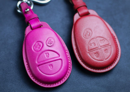 For Tundra Tacoma 2013 2014 2015 Sequoia Sienna Highlander Rav4 Leather Key Fob Cover Case Remote Holder Keychain Shell Pouch Protect