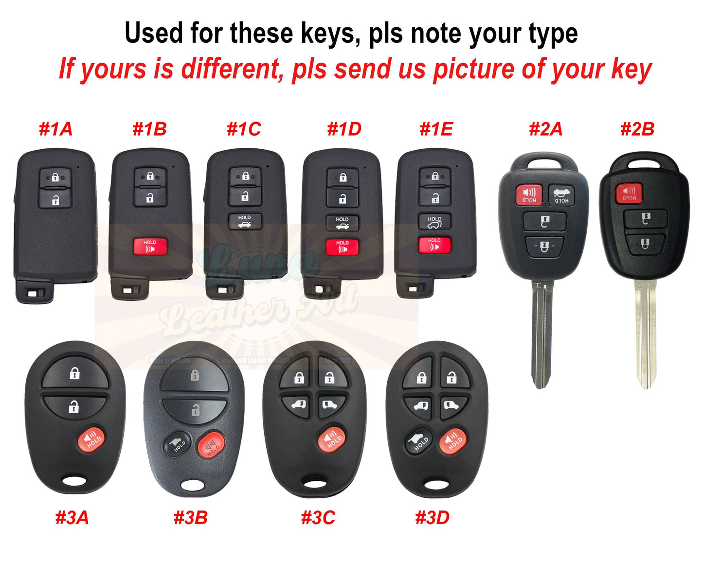 Cute Cover for Tundra 2012 Tacoma Sequoia 2013 Sienna 2014 Highlander Key Fob Cover Case Leather Remote Holder Keychain Round Plug Key Shell