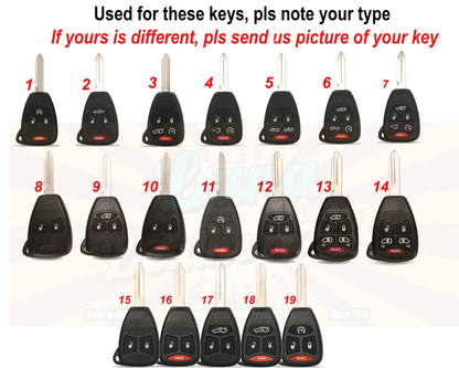 Key Fob Cover For Wrangler Chryslerr Pacifica Aspen 300 Dodgee Ramm Remote Caravan Durango Avenger Patriot Liberty Case Holder Accessories