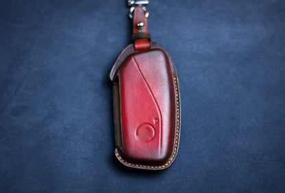 Cover for 2023 B.m.w 5 & 7 Series Smart Key Remote Leather Case Holster ix x7 i7 2023 B.m.w Accessories Keyless Key loop Keychain Lanyard