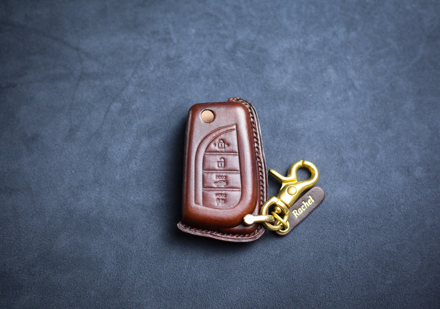 Remote Cover Toyotaa Camry Prado Prius CHR Clicker Hilux Corolla Key Fob Cover Case Folding Flip Leather Remote Holder 2024 Camry Keychain