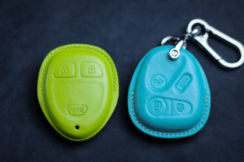 Leather Cover For Buickk Key Fob Enclave Allure Century Enclave LaCrosse LaSabre Lucerne Rainier Tarraza 2008 2009 2010 Denali Accessories