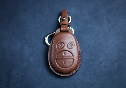 Cute Leather Key Fob Cover For Toyotas Tundra Tacoma 2015 2022 2023 Sequoia Sienna Corolla Avalon Case Remote Holder Toyotas Accessories