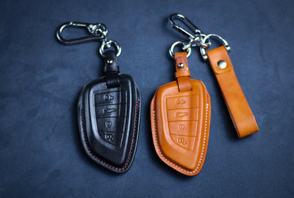 GR86 Accessories Leather Key Cover For 2024 GR Supra Key Fob A90 GR86 2023 2022 2021 GR Supra A90 Mk4 Mk5 Remote Holder Keychain