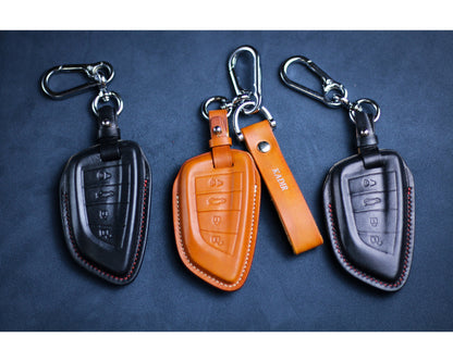 Supra Accessories Leather Key Cover For Toyotas GR Supra Key Fob A90 GR86 2023 2022 2021 Toyotas GR Supra A90 Mk4 Mk5 Remote Holder Keychain