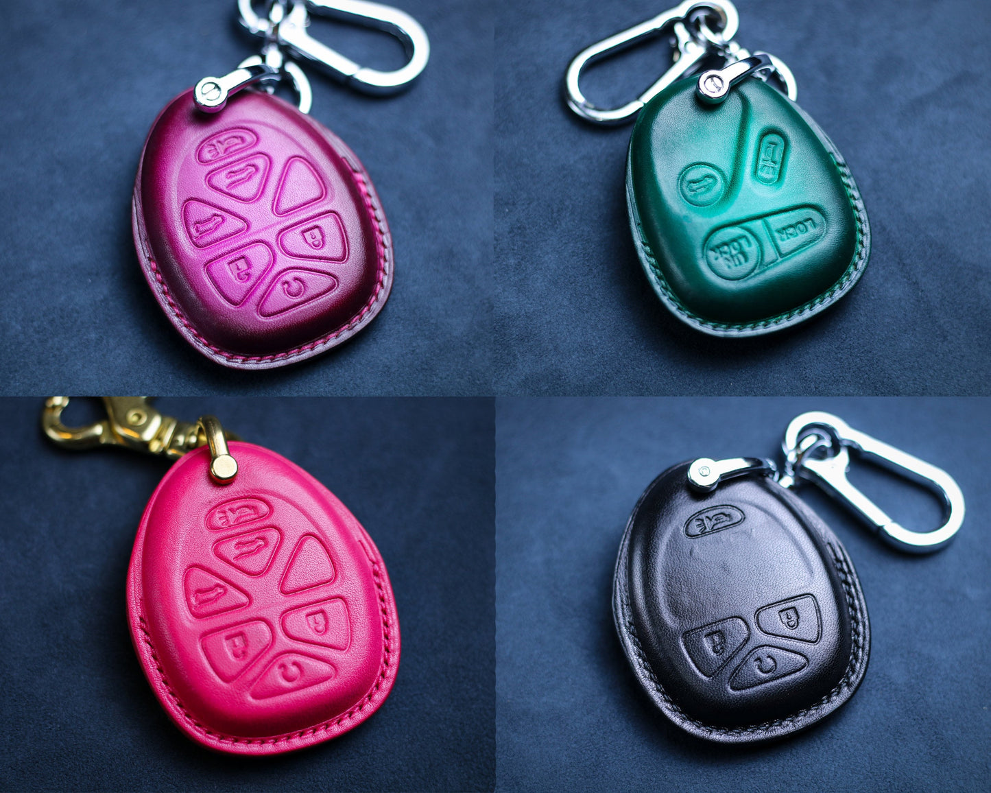 Leather Cover For Buickk Key Fob Enclave Allure Century Enclave LaCrosse LaSabre Lucerne Rainier Tarraza 2008 2009 2010 Denali Accessories