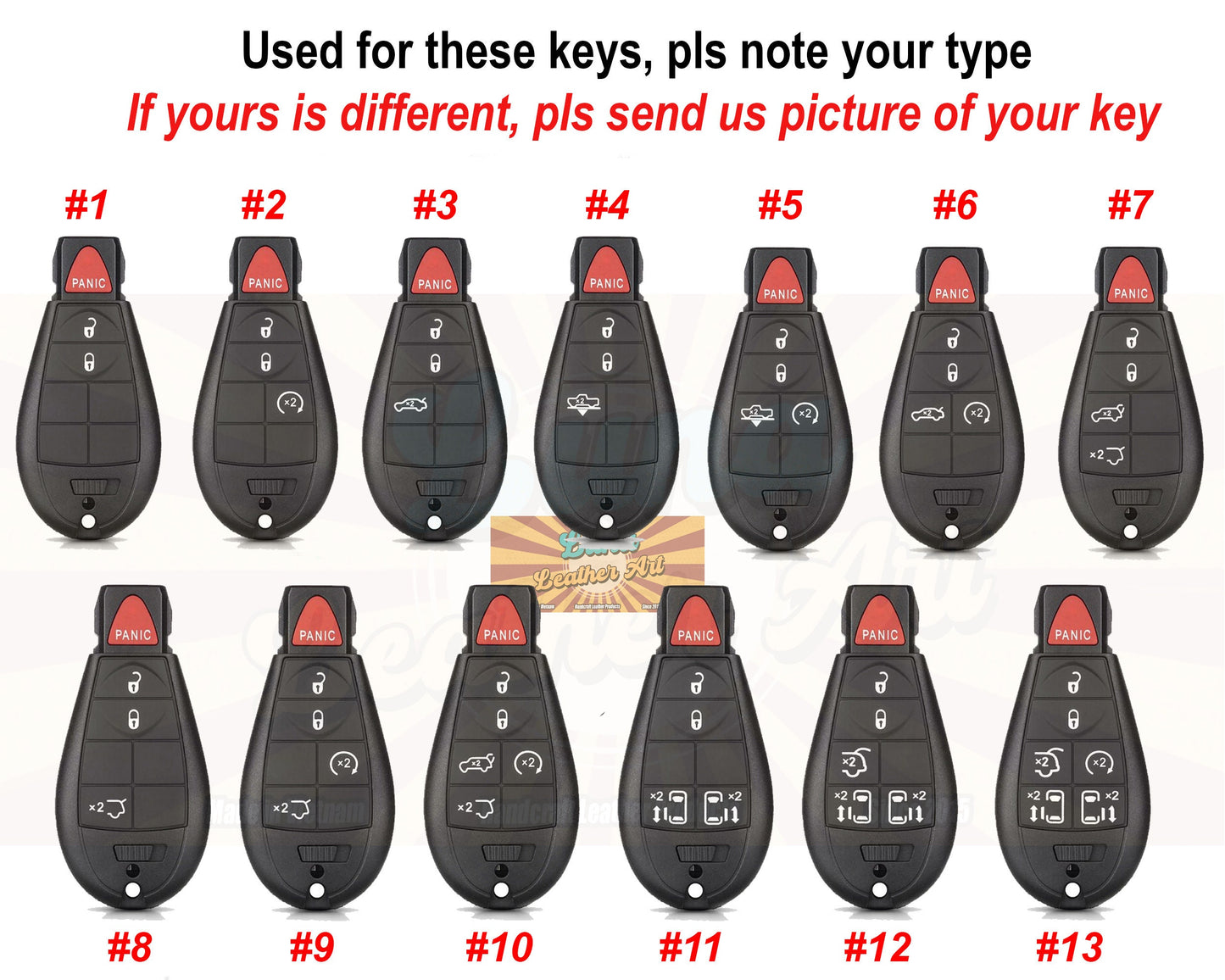 For Ramm Classic Key Fob Leather Case Cover Holder Dodgee Classic Ramm Grand Caravan Dart Chrysleer Town Country Cherokee, Commander Grand