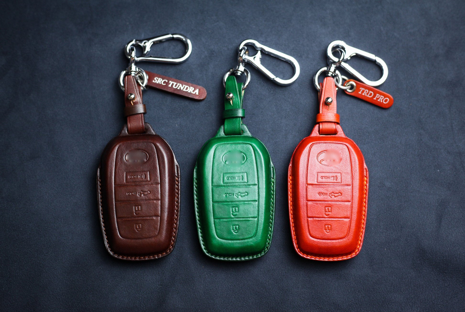 For Crown 2023 Key Fob Cover Leather Car Key Case RAV4, 4Runner, 2024 Tundra, Tacoma Highlander Camry Remote Holder 4Runner Accessories