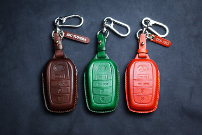 For Crown 2023 Key Fob Cover Leather Car Key Case RAV4, 4Runner, 2024 Tundra, Tacoma Highlander Camry Remote Holder 4Runner Accessories