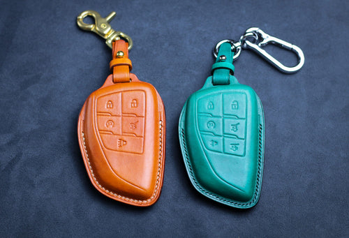 For 2025 Hummeer Ev Suv Truck 2024 Key Fob Cover Chevy Silverado 2023 Denali Leather Key Case Tahoe Colorado Suburban Tahoe Keychain Holster