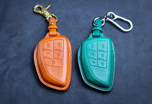 For 2025 Hummeer Ev Suv Truck 2024 Key Fob Cover Chevy Silverado 2023 Denali Leather Key Case Tahoe Colorado Suburban Tahoe Keychain Holster