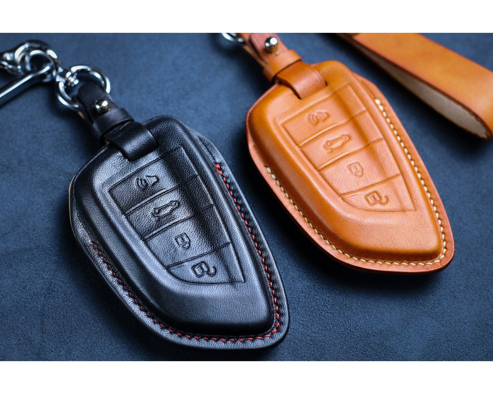 GR86 Accessories Leather Key Cover For 2024 GR Supra Key Fob A90 GR86 2023 2022 2021 GR Supra A90 Mk4 Mk5 Remote Holder Keychain