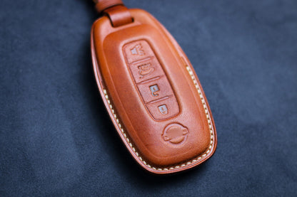 For Nissans Pathfinder Rogue Kicks Ariya Z GT Xtrail Frontier Titan Key Fob Cover Case Keyless Remote Holder Leather, Nissans Keychain