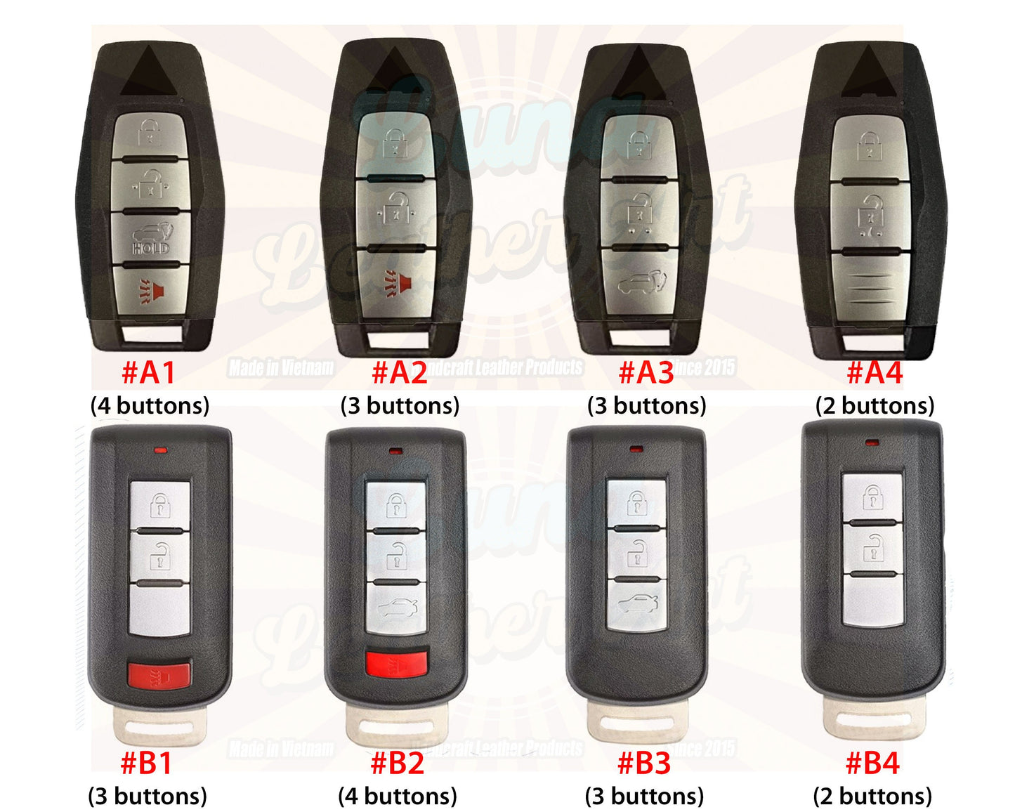 2023 Outlander Key Fob Cover 2024 Pajero Montero 2020 Triton Remote ASX RVR L200 Eclipse Xpander Attrage Fob Leather Case Accessories