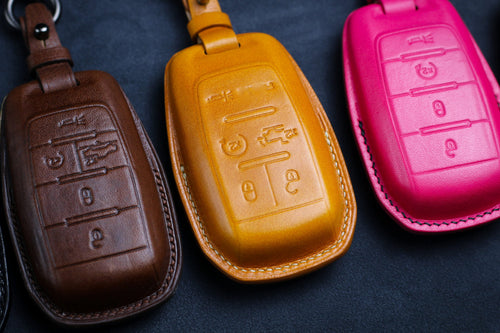 Leather Key Cover for Ramm Longhorn Dodgee 1500 2500 3500 4500 5500 Ramm Goat Limited Longhorn Chassis Cab Trx Remote Holder 2021 2022 2023