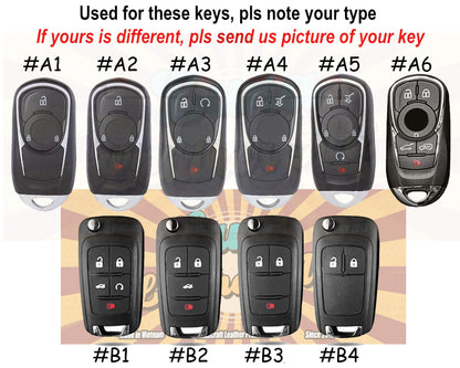 Leather Key Cover For Envision Essence Verano Encore GS GX New Lacrosse Opel Astra Key Fob Case Remote Holder Accessories
