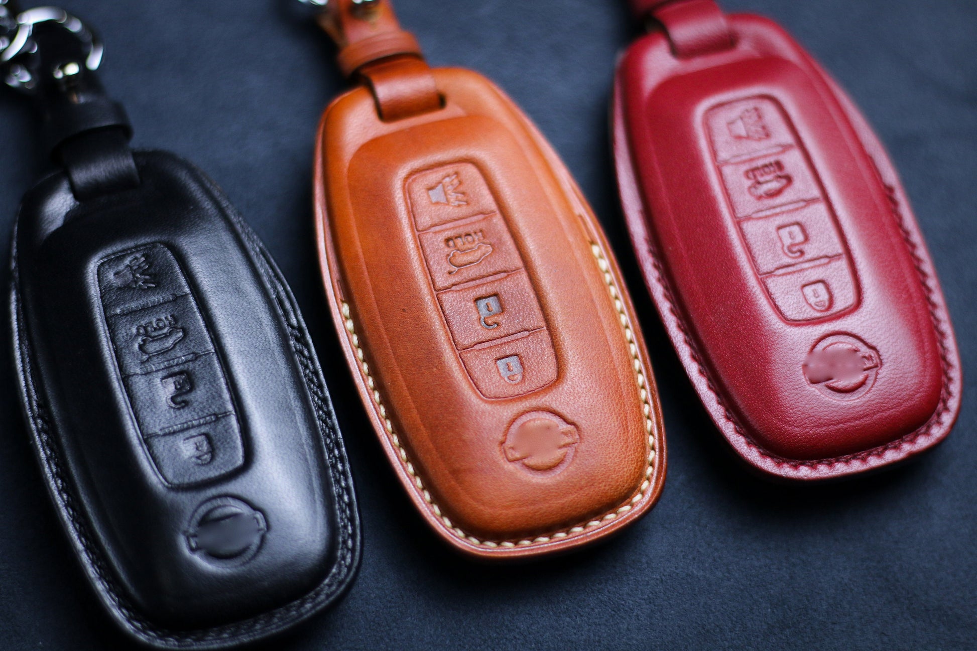 Cute Cover For Nissann 2023 pathfinder rogue Titan Xtrail Ariya Kicks Juke key fob case cover Accessories Leather Nissann Remote Case