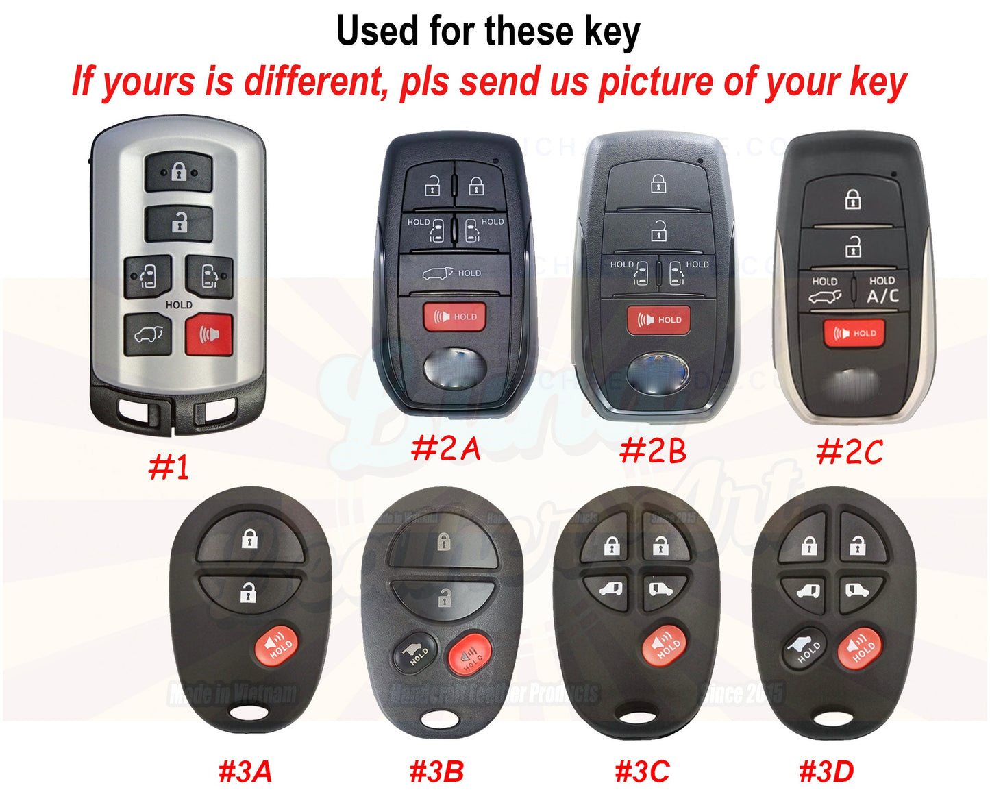 2023 2022 2015 2016 Sienna Key Fob Cover Case Leather 6 Buttons Key Sienna 2017 2018 2019 2020 Remote Holder Sienna Accessories